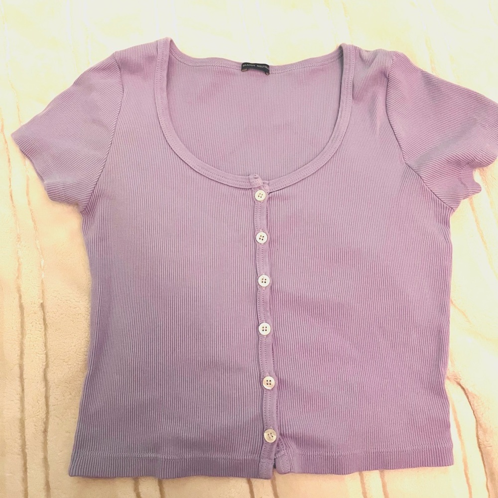 Brandy Melville purple zelly baby tee